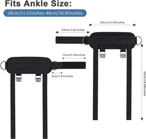 New Pedal Ankle Straps Double D-Ring Adjustable Ankle Support Resistance Training Dumbbell Exercises Mention Butt Sport Safety