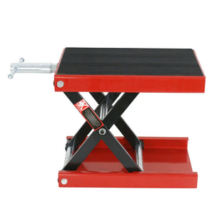 US Motorcycle Jack Bike Scissor Floor 9" Wide Deck Hoist Lift Stand 1100Lb with Saddle Lift Dirt Bike accessories