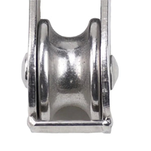 1PCS 304 Stainless Steel Pulley Marine Traction Single Lifting Pulley Blocks Material Handling Tools M15/20/25/32/50/75