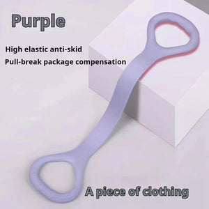 1pc Yoga Pilate eselastic Band 8 Shape Tension Strap with Open Back Open Shoulder Beauty Back Portable Fitness Tool