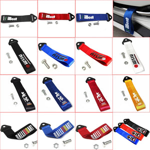 JDM styling Racing Car Ropes Hook Towing Tow Strap For Honda TOYOTA NISSAN illest RALLIART