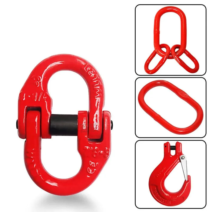 Double Ring Chain 1.12T/2T/3.15T/5.3T Connection Hoisting Buckle Load Weight Butterfly Shaped Crane Lifting Clamp