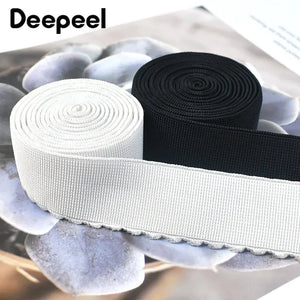 10Meters Black White Nylon Elastic Bands 10-50mm Wide Rubber Band Stretch Strap Lingerie Pants Belt Waist DIY Sewing Accessories