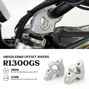 For BMW R1300GS Accessories R 1300 GS Handlebar Offset Risers GS1300 Lifting Handlebar Clamp Extend Adapter R1300GS Trophy Parts