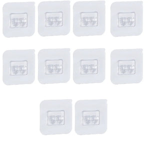 5/10/20pcs Seamless Adhesive Hooks Wall Mount Rack Strong Non-Marking Patch Patch Accessories Grab Hook For Racks Baskets Home