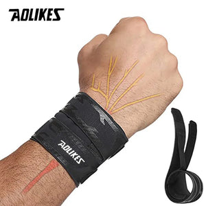 AOLIKES Sports Wrist Compression Wraps Wrist Support Brace Strap for Fitness Weightlifting Basketball Tennis Wrist Pain Relief