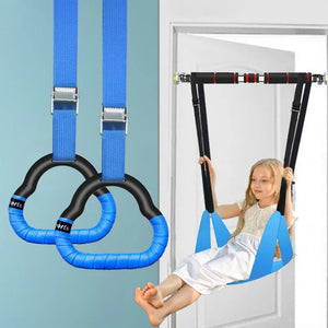 Gymnastics Rings Adult Kid Non-Slip Rings With Swing Adjustable Straps Pull-up Stretching Workout Gymnastics Fitness Equipment