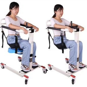 Manual Lift Shift Machine Bed Wheelchair Transfer Lifter Chair Bed-Ridden Transport Moving Lifting for Elderly Disabled Patient