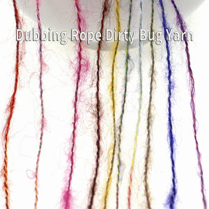 WIFREO 1pc Leech Yarn Synthetic Dirty Bug Yarn Mottled Dubbing Rope Fibrous Buggy Thread Line Caddis Shrimp Fly Tying Material