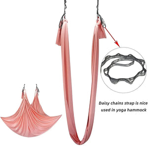 Hanging Rope Climbing Rope Chrysanthemum Yoga Stretch Belt Extender Strap Rope for Aerial Yoga Hammock Swing Flying Anti-Gravity