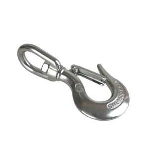 Marine 304 Stainless Steel Lifting Chain Hoist Eye Swivel Rotatable Cargo Hook Shackle Swivel Snap Hook Load 0.15-1.5T HeavyDuty