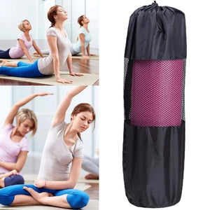 Yoga Mat Bag Exercise Carrier Nylon Mesh Center Adjustable Strap Pilates Fitness Body Building Sports