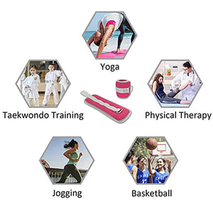 Hand Wrist Leg Arm Ankle Weights Exercise Equipment with Adjustable Straps for Walking Fitness Gym Yoga Pilates Aerobics