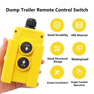 Dump Trailer Remote Control Switch Hydraulic Pump Power Acting Lift Unloading Truck