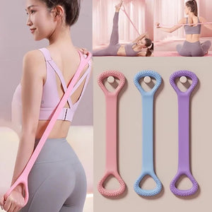 Stretch Strap Yoga 8-figure Tensioner Yoga Tool Open Back Practice Shoulder Yoga Stretching Belt Elastic Stretch Band Workout