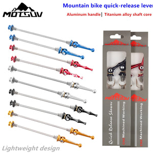 Mountain Bike MTB Foldable Titanium Alloy Winch QR Wheel Set Locking Rod MTB Road Bike Parts Quick Release Winch Rod Ultra-light