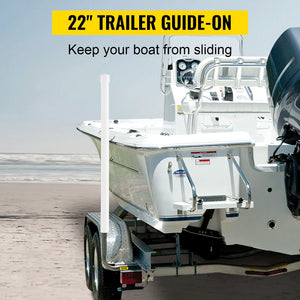 VEVOR Boat Trailer Guide-ons 22" / 40" / 48" / 60" Steel Trailer Post w/2PCS PVC Tube Covers & Boat Accessories w/Mounting Parts