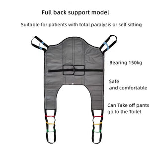 Household Lift Sling Transfer Belt Bed Wheelchair Spreader Lifter Strip Blanket for Elderly Disabled Paralyzed Patient Shift Aid