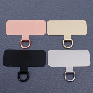 3/2/1Pcs Stainless Steel Hanging Clip Anti-Lost Metal Phone Lanyard Tether Tab Card Ultra Thin Cell Phone Sling Piece Patch