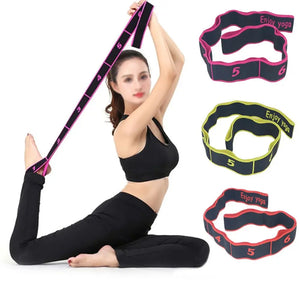 Yoga Pull Strap Belt Polyester Elastic Latin Dance Stretching Band Loop Yoga Pilates GYM Fitness Exercise Resistance Bands